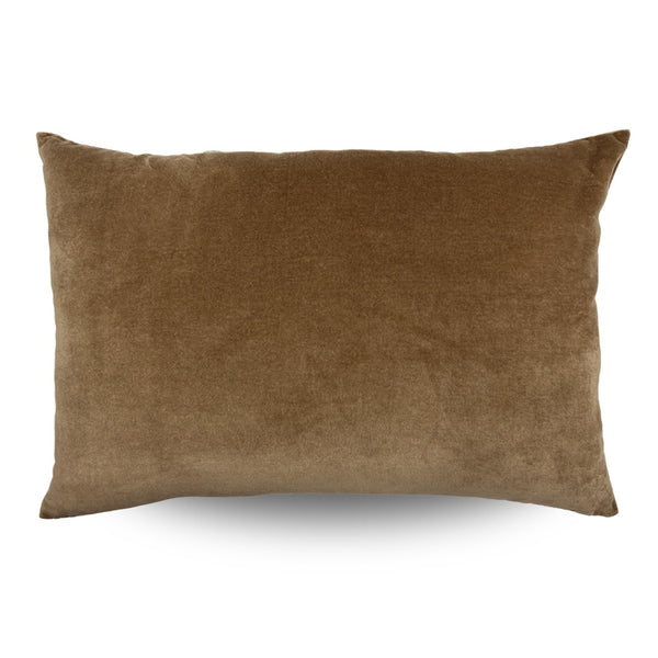 Classic Rectangle Velvet Cushion / Caramel
