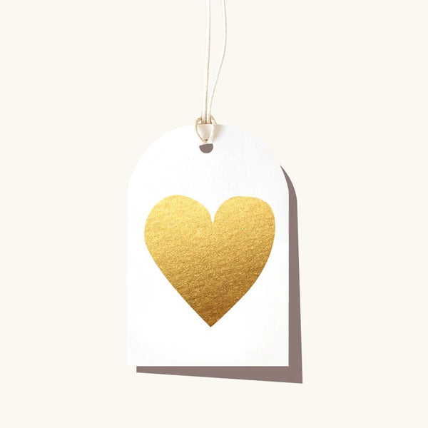 Gold Heart Gift Tag