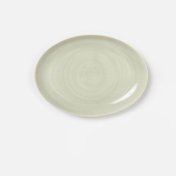 Finch Oval Platter / Green Natural