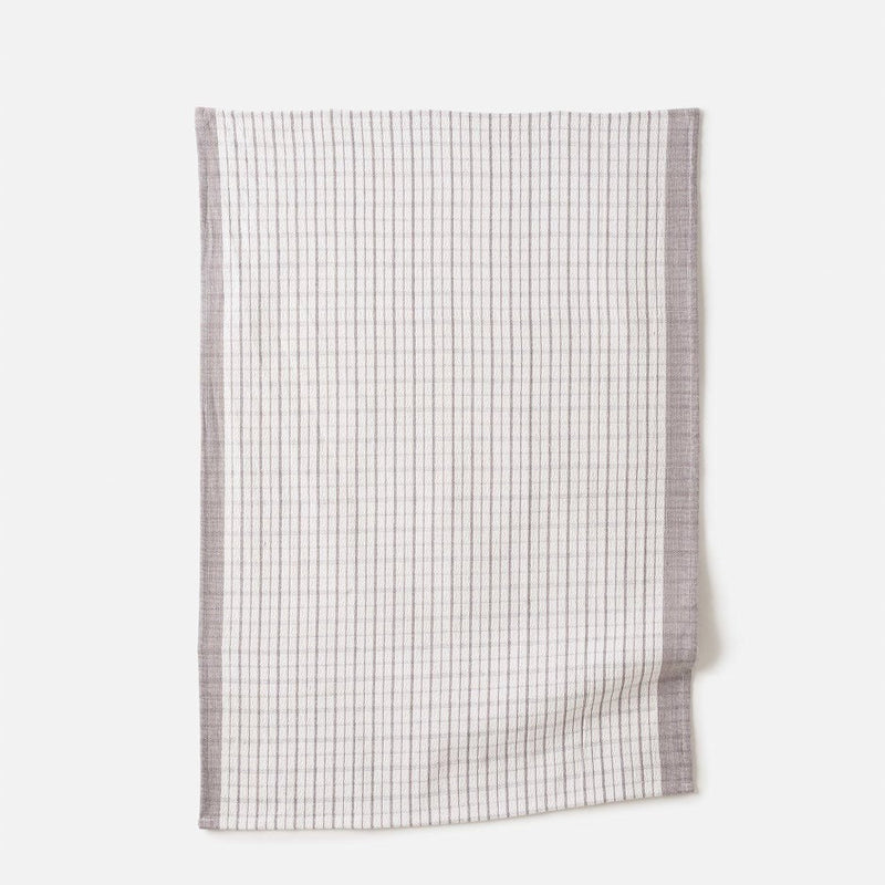 Heavy Cotton Tea Towel / Grey & White