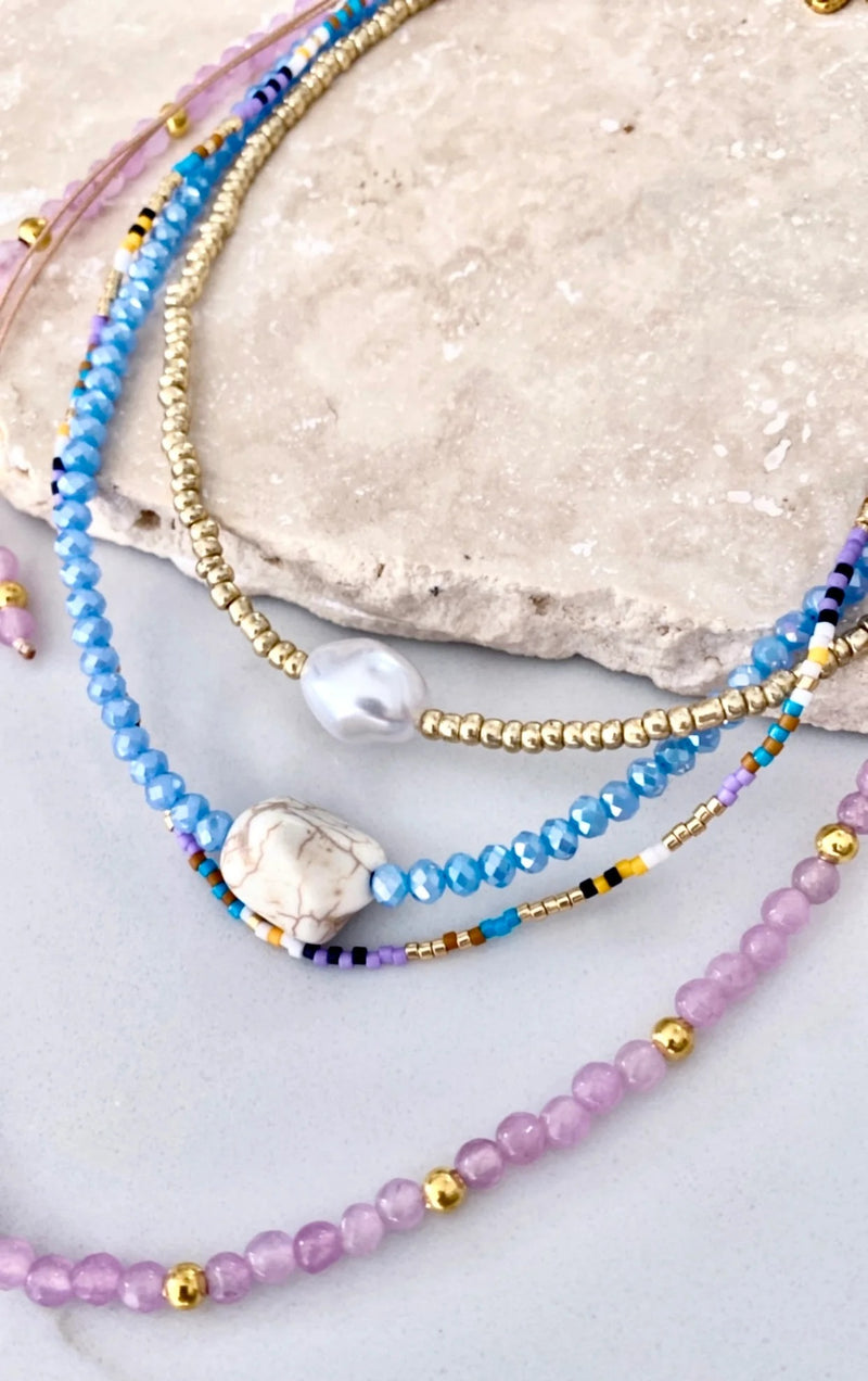 Riviera Necklace / Lilac Silver