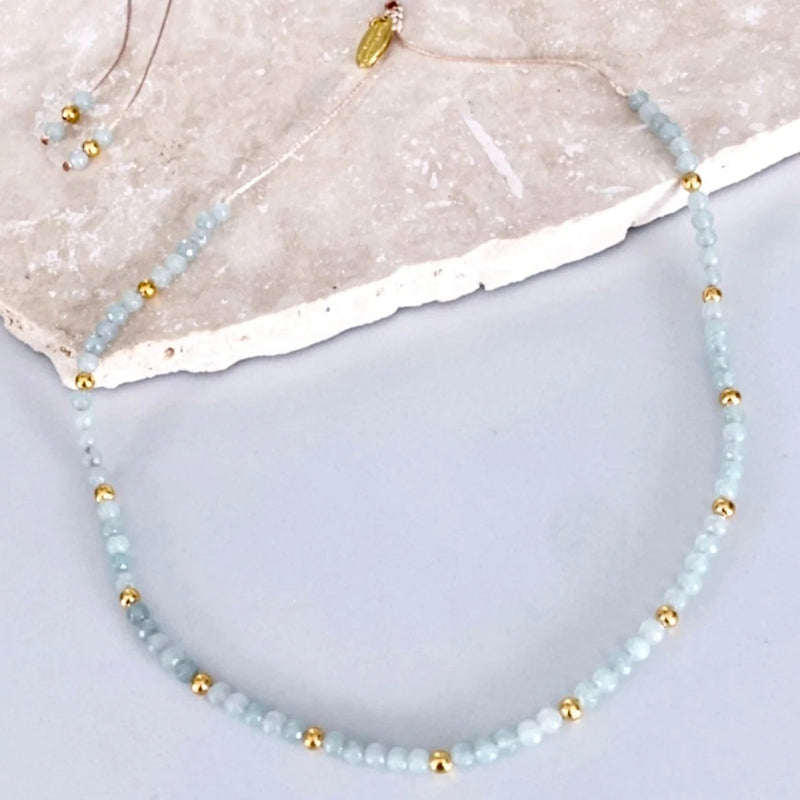 Riviera Necklace / Mint Gold