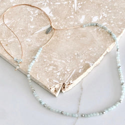 Riviera Necklace / Mint Silver