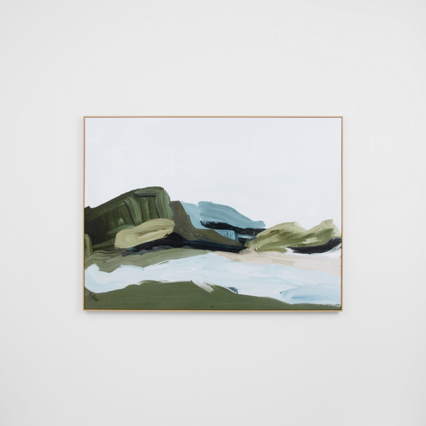 Organic Vista Framed Canvas / Green