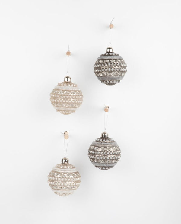Fable Hanging Bauble Antique Set of 4