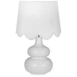 Scallop White Fabric Shade