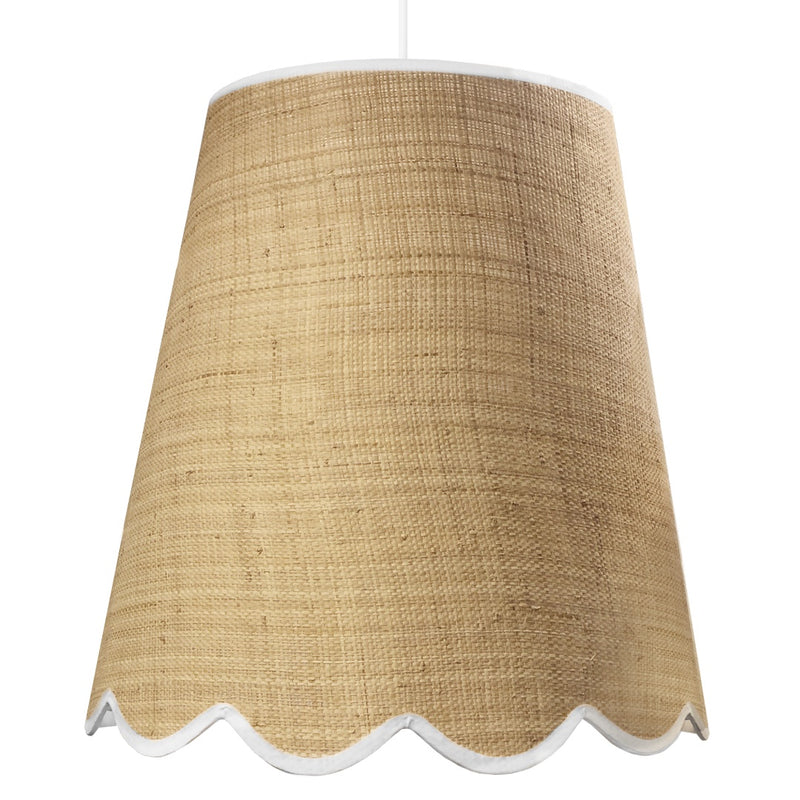 Scallop Hanging Shade Raffia Large