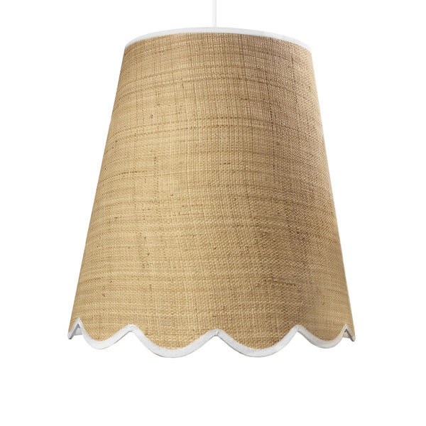 Scallop Hanging Shade Raffia Medium