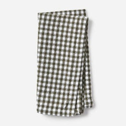 Gingham Washed Napkin Olive