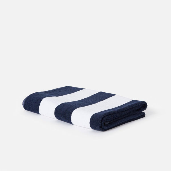 Stripe Beach Towel / Navy & White