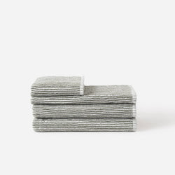 Stripe Cotton Bath Mat / Olive White