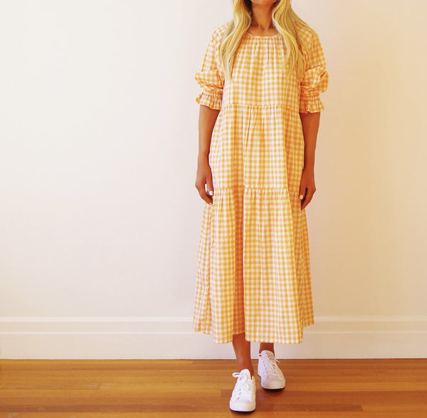 Lola Gingham Dress / Mandarin