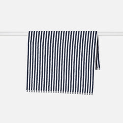 Wide Stripe Bath Mat / Navy & White